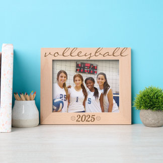 Minimalistisch jaar volleybal aangepast gegraveerde lijstjes