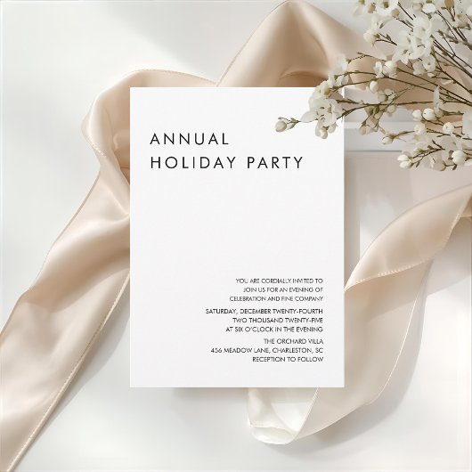 Minimalistisch Jaarlijks Kerstfeest Kaart