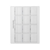 Minimalistisch Jaarlijkse Checklist Notitieblok (Linkerzijde)