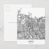 minimalistisch Jakarta Indonesië Briefkaart (Voorkant / Achterkant)