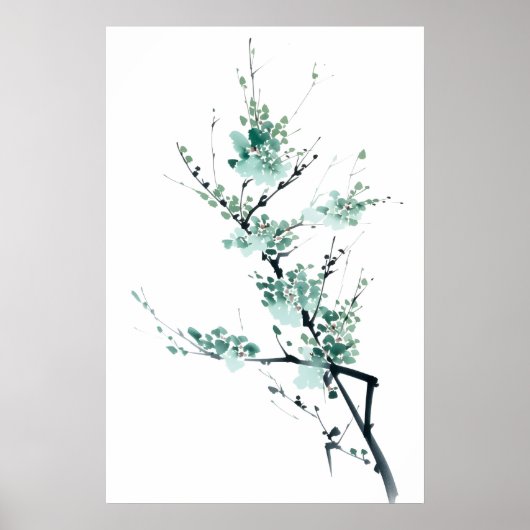 Minimalistisch japans poster van de tuin (Voorkant)