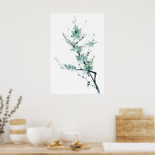 Minimalistisch japans poster van de tuin (Keuken)