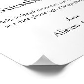 Minimalistisch Jenga-huwelijksgastenboek Poster (Hoek)