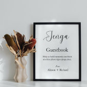 Minimalistisch Jenga-huwelijksgastenboek Poster