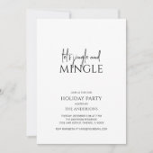 Minimalistisch Jingle & Mingle feestje Kerstmis Kaart (Voorkant)