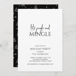 Minimalistisch Jingle & Mingle feestje Kerstmis Kaart