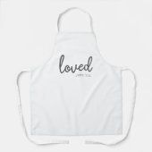 Minimalistisch Johannes 3:16 geliefd Schort (Voorkant)