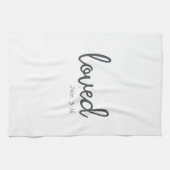 Minimalistisch Johannes 3:16 geliefd Theedoek (Horizontaal)