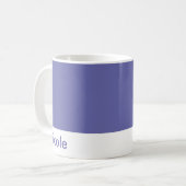 Minimalistisch Jouw naam Periwinkle Blue personali Koffiemok (Voorkant links)