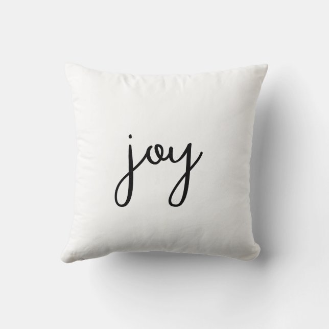 Minimalistisch "JOY" decoratief Sierkussen (Achterkant)