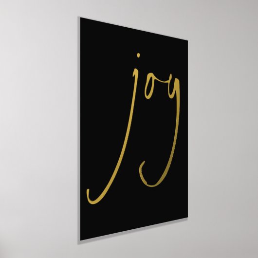 Minimalistisch joy Script Black Real Folie Prints (Laagn)