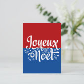 Minimalistisch Joyeux Noel French Merry Kerstmis Briefkaart (Staand voorkant)