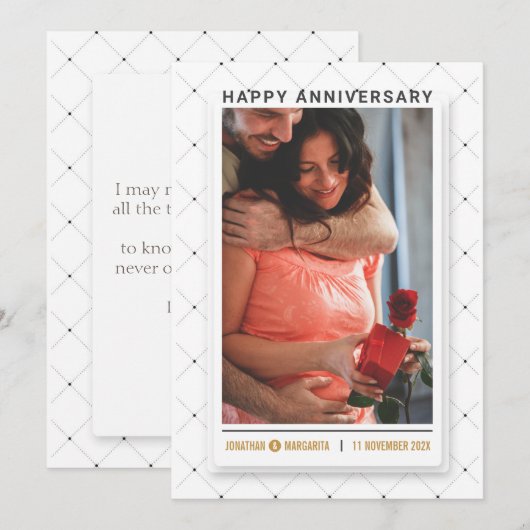 Minimalistisch Jubileum Save The Date (Voorkant / Achterkant)