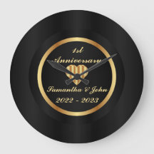 Minimalistisch Jubileum voor zwarte en gouden 1ste