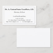 Minimalistisch, juridisch professioneel Visitekaar Visitekaartje (Voorkant / Achterkant)