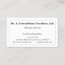 Minimalistisch, juridisch professioneel Visitekaar Visitekaartje