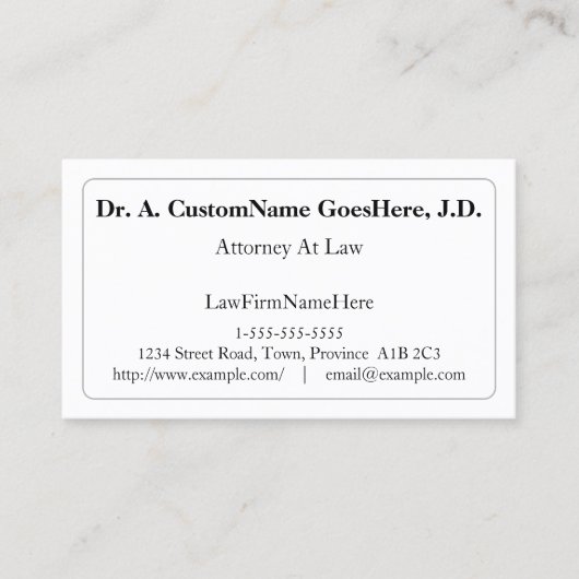 Minimalistisch, juridisch professioneel Visitekaar Visitekaartje (Voorkant)