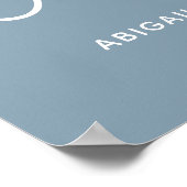 Minimalistisch juwelgevel met een blauwe douche poster (Hoek)