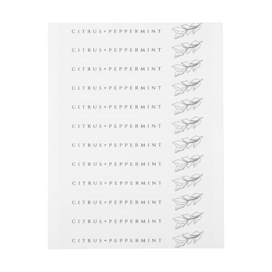 Minimalistisch kaarsenetiket voor het afdichtings (Vel)