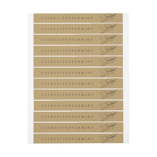 Minimalistisch kaarsenetiket voor het afdichtings (Vel)