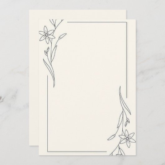 Minimalistisch Kaart (Voorkant / Achterkant)