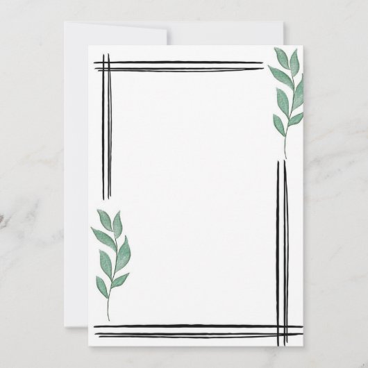 minimalistisch kaart (Voorkant)