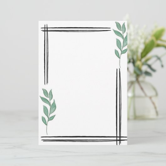 minimalistisch kaart (Staand voorkant)