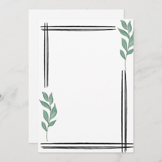 minimalistisch kaart (Voorkant / Achterkant)