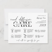 Minimalistisch Kaart Reed Diffuser Care Instructio (Voorkant)