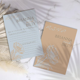 Minimalistisch Kaart voor Floral Wedding RSVP