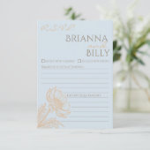Minimalistisch Kaart voor Floral Wedding RSVP (Staand voorkant)