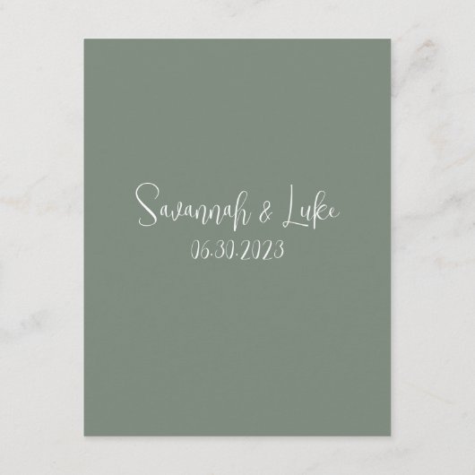 Minimalistisch Kaart voor groene leefruimte op afs (Achterkant)