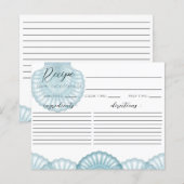 Minimalistisch Kaart voor ontvang van blauw Shell (Voorkant / Achterkant)