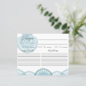 Minimalistisch Kaart voor ontvang van blauw Shell (Staand voorkant)