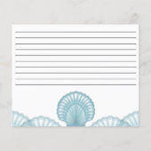 Minimalistisch Kaart voor ontvang van blauw Shell (Achterkant)