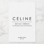 Minimalistisch kaartenlabel elegant zwart-witcadea voedselcontainer etiket (Enkel label)