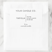 Minimalistisch kaartenlabel rechthoekige sticker (Tas)