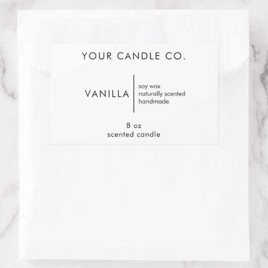 Minimalistisch kaartenlabel rechthoekige sticker (Tas)