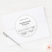  minimalistisch kaartenlabel ronde sticker (Envelop)