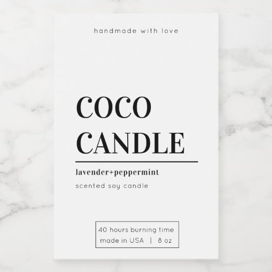 Minimalistisch kaartenlabel voedselcontainer etiket (Enkel label)