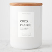 Minimalistisch kaartenlabel voedselcontainer etiket (Voorkant)