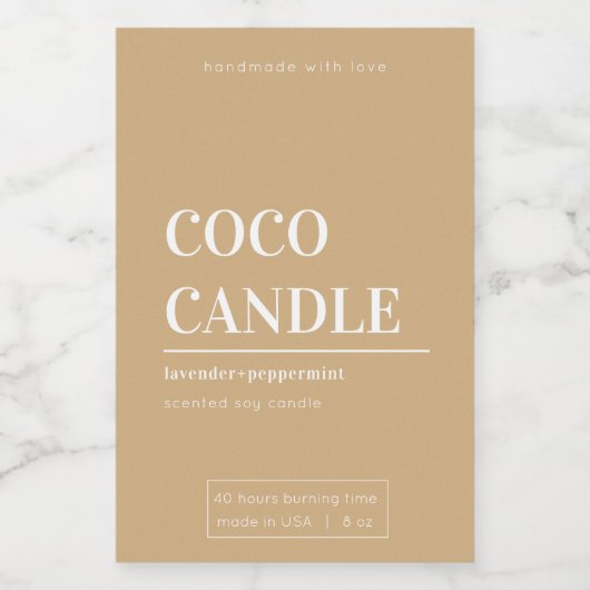 Minimalistisch kaartenlabel voedselcontainer etiket (Enkel label)