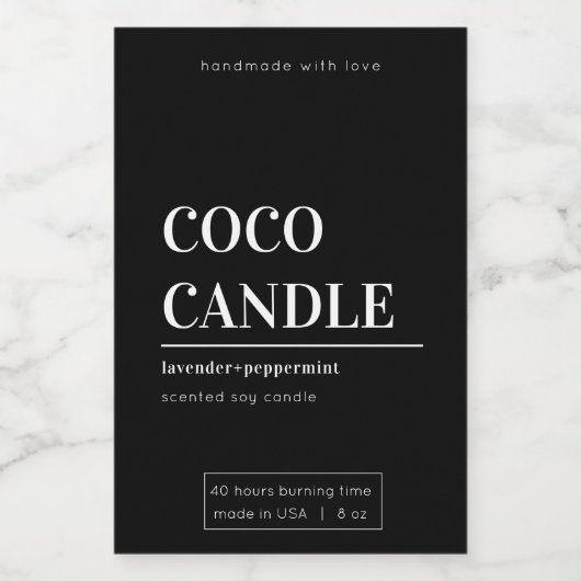 Minimalistisch kaartenlabel voedselcontainer etiket (Enkel label)