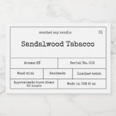  minimalistisch kaartenlabel voedselcontainer etiket (Enkel label)