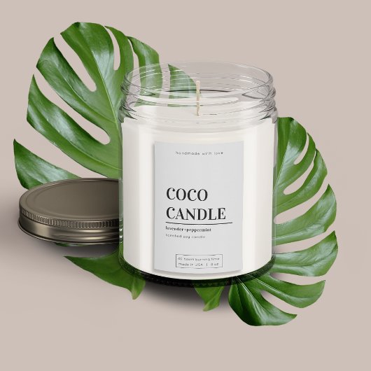 Minimalistisch kaartenlabel voedselcontainer etiket