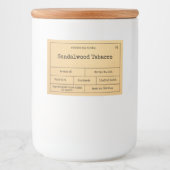 minimalistisch kaartenlabel voedselcontainer etiket (Voorkant)