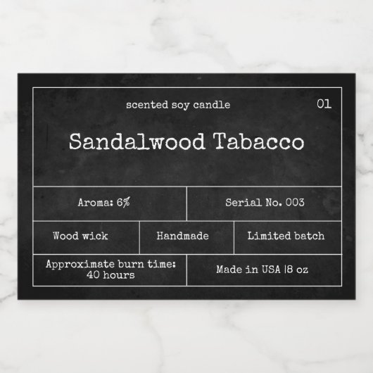 minimalistisch kaartenlabel voedselcontainer etiket (Enkel label)