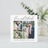 Minimalistisch kalligrafie 3 Plein van de Liefdesw Bedankkaart (Staand voorkant)