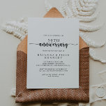 Minimalistisch kalligrafie 50th Wedding Jubileum Kaart<br><div class="desc">Deze minimalistische kalligrafie van de 50ste trouwdag is perfect voor een rustige gebeurtenis. Het eenvoudige en elegante ontwerp kenmerkt klassieke en fancy manuscripttypografie in zwart-wit. Verander het aantal om een verjaardagsmijlpaal te vieren.</div>