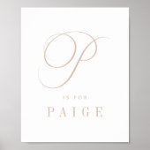 Minimalistisch kalligrafie Alphabet Nursery Poster (Voorkant)